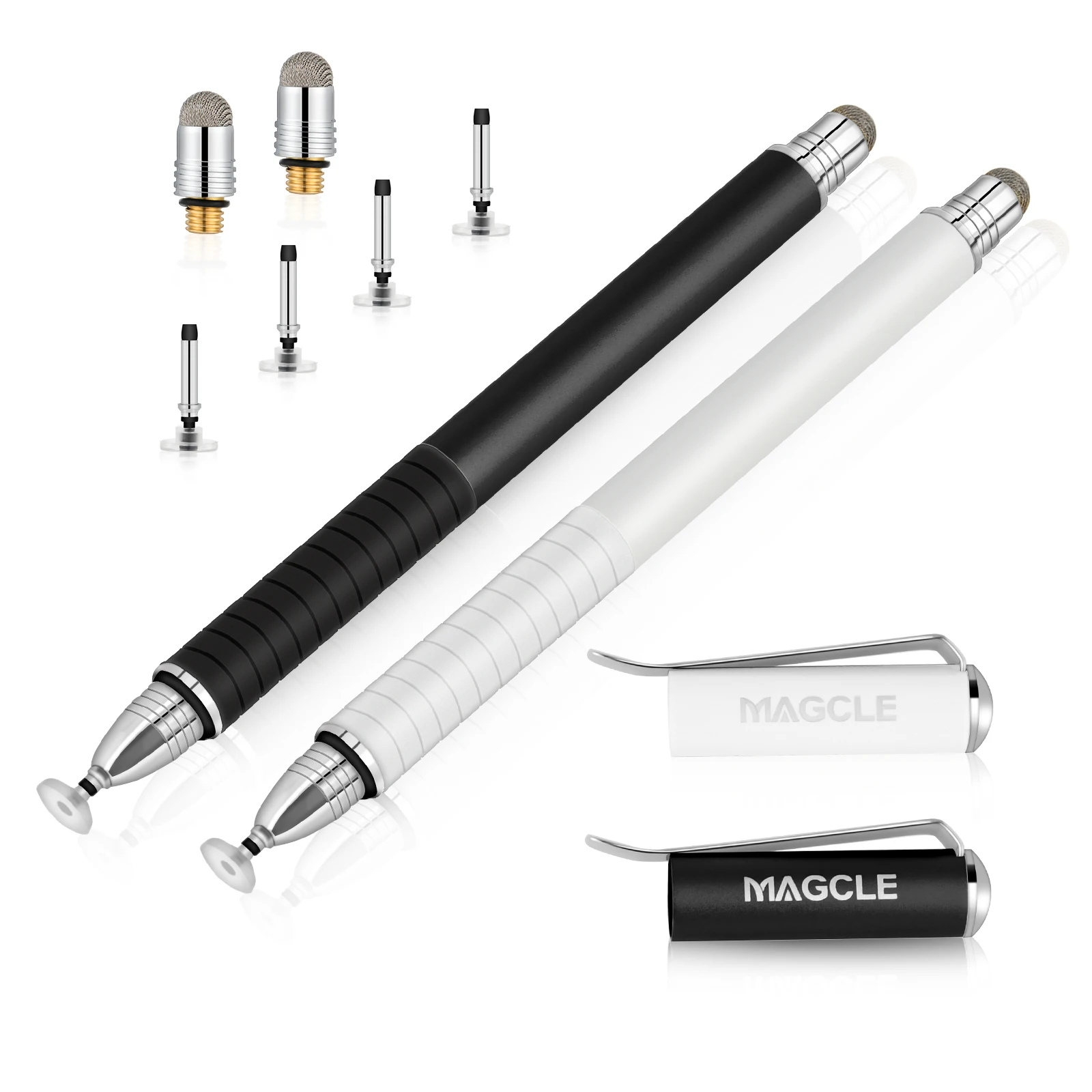 Universal Fiber Stylus 2 in 1 Disc Stylus Pen Mesh Fiber Tip Series Precision Touch Screen Pens for All Capacitive Touch Screens