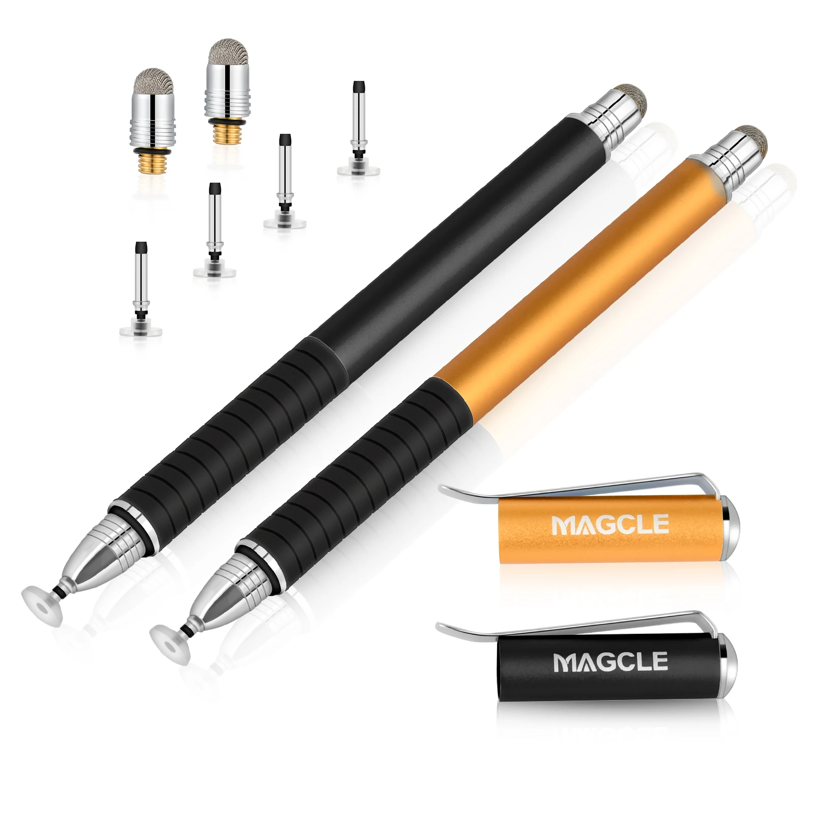 Universal Fiber Stylus 2 in 1 Disc Stylus Pen Mesh Fiber Tip Series Precision Touch Screen Pens for All Capacitive Touch Screens