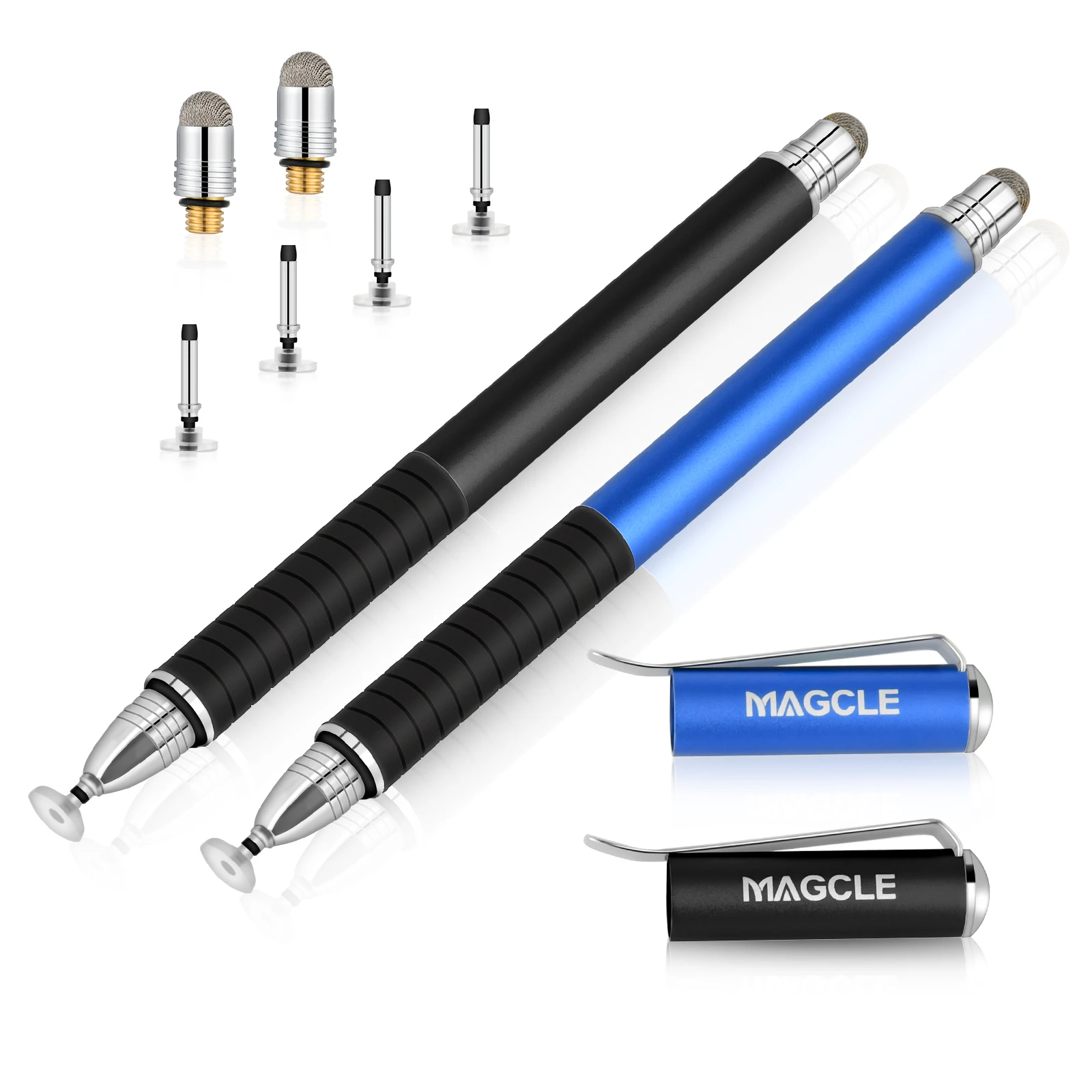 Universal Fiber Stylus 2 in 1 Disc Stylus Pen Mesh Fiber Tip Series Precision Touch Screen Pens for All Capacitive Touch Screens