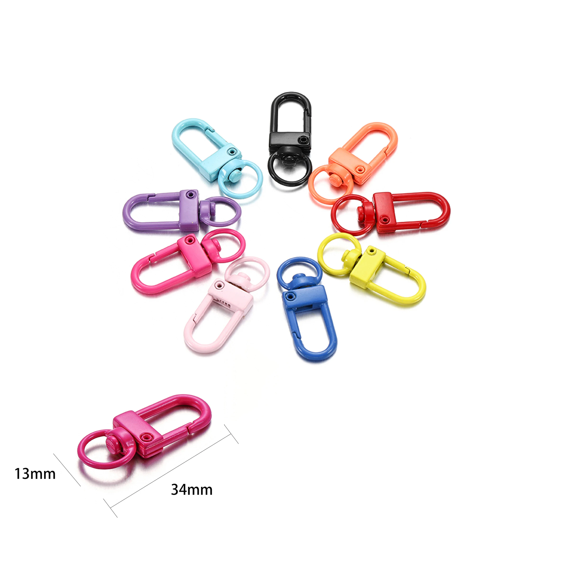 10Pcs Alloy Snap Lobster Clasp Hooks Keychain Findings for DIY Key Chain Necklace Bracelet Accessories Supplies Wholesale