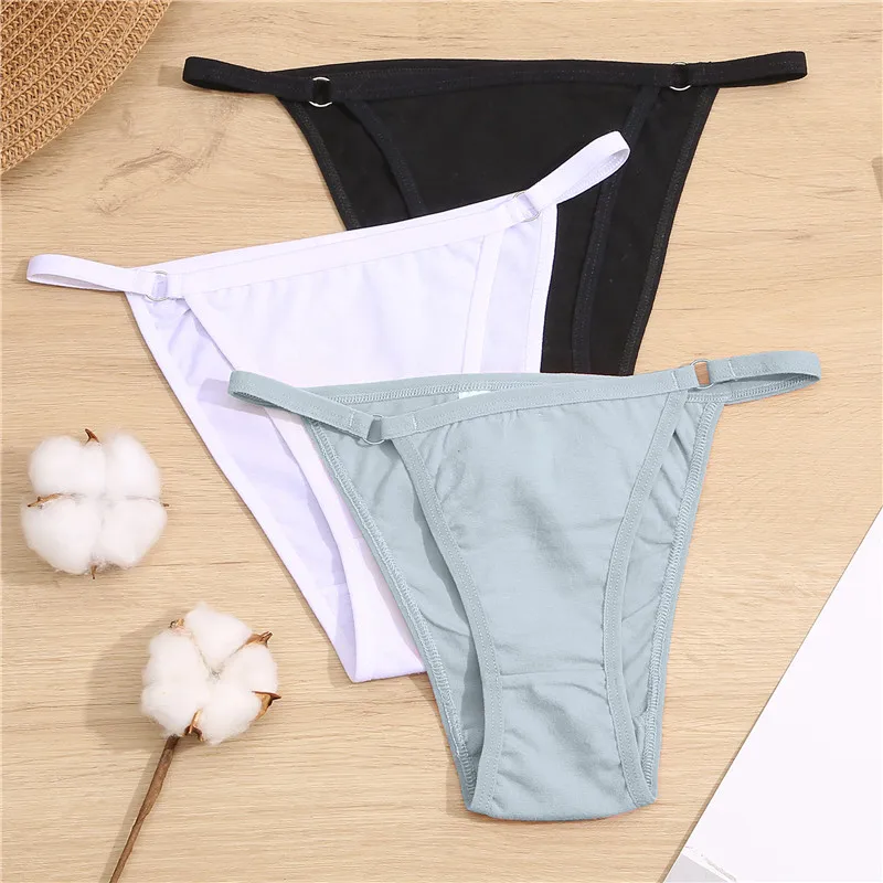 New Women's Cotton Briefs Sexy Low Waist Underwear M-2XL Female Underpant Soft Woman Sexy Panty Plus Size Lingerie