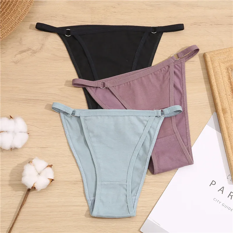 New Women's Cotton Briefs Sexy Low Waist Underwear M-2XL Female Underpant Soft Woman Sexy Panty Plus Size Lingerie
