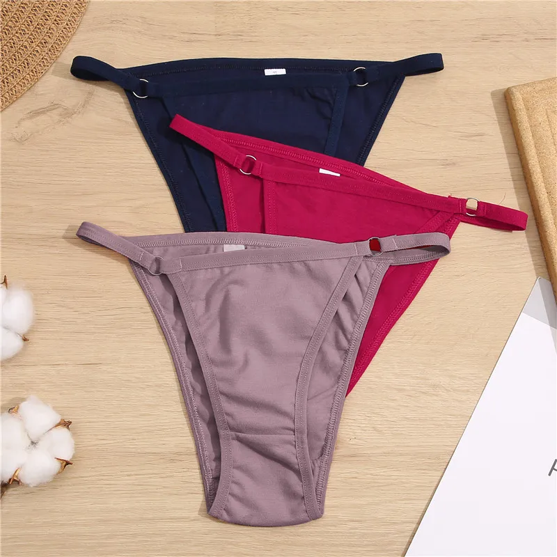 New Women's Cotton Briefs Sexy Low Waist Underwear M-2XL Female Underpant Soft Woman Sexy Panty Plus Size Lingerie