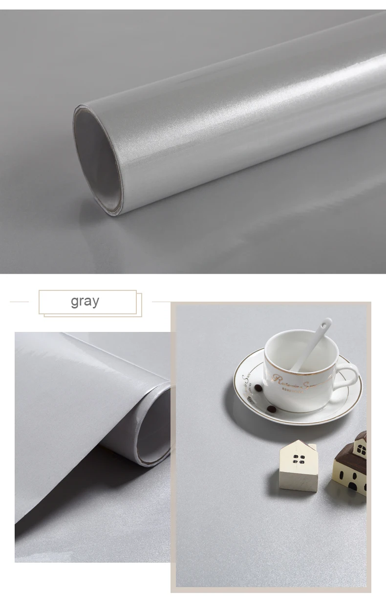 European Self Adhensive Wallpaper Paint Flash PVC Wallpapers Kitchen Cupboard Door Furniture DIY Stickers Vinyl Decorative Films