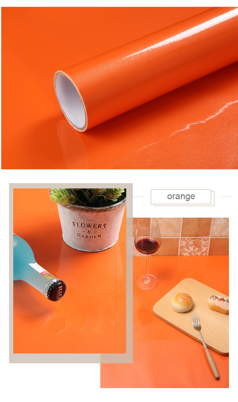 European Self Adhensive Wallpaper Paint Flash PVC Wallpapers Kitchen Cupboard Door Furniture DIY Stickers Vinyl Decorative Films