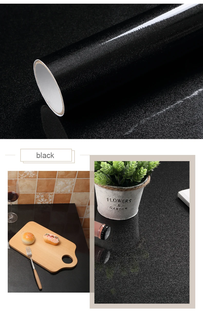European Self Adhensive Wallpaper Paint Flash PVC Wallpapers Kitchen Cupboard Door Furniture DIY Stickers Vinyl Decorative Films