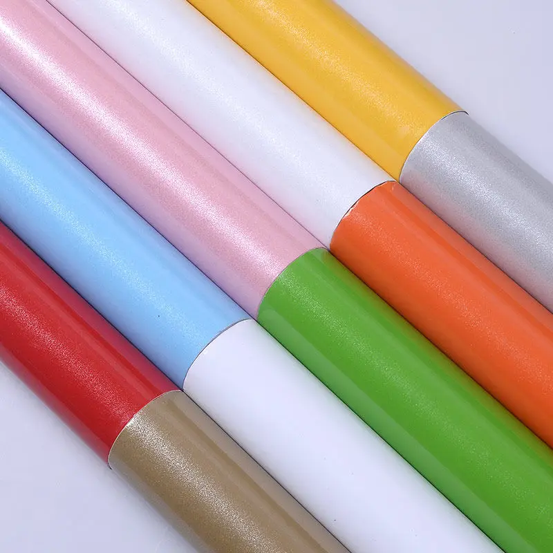 European Self Adhensive Wallpaper Paint Flash PVC Wallpapers Kitchen Cupboard Door Furniture DIY Stickers Vinyl Decorative Films