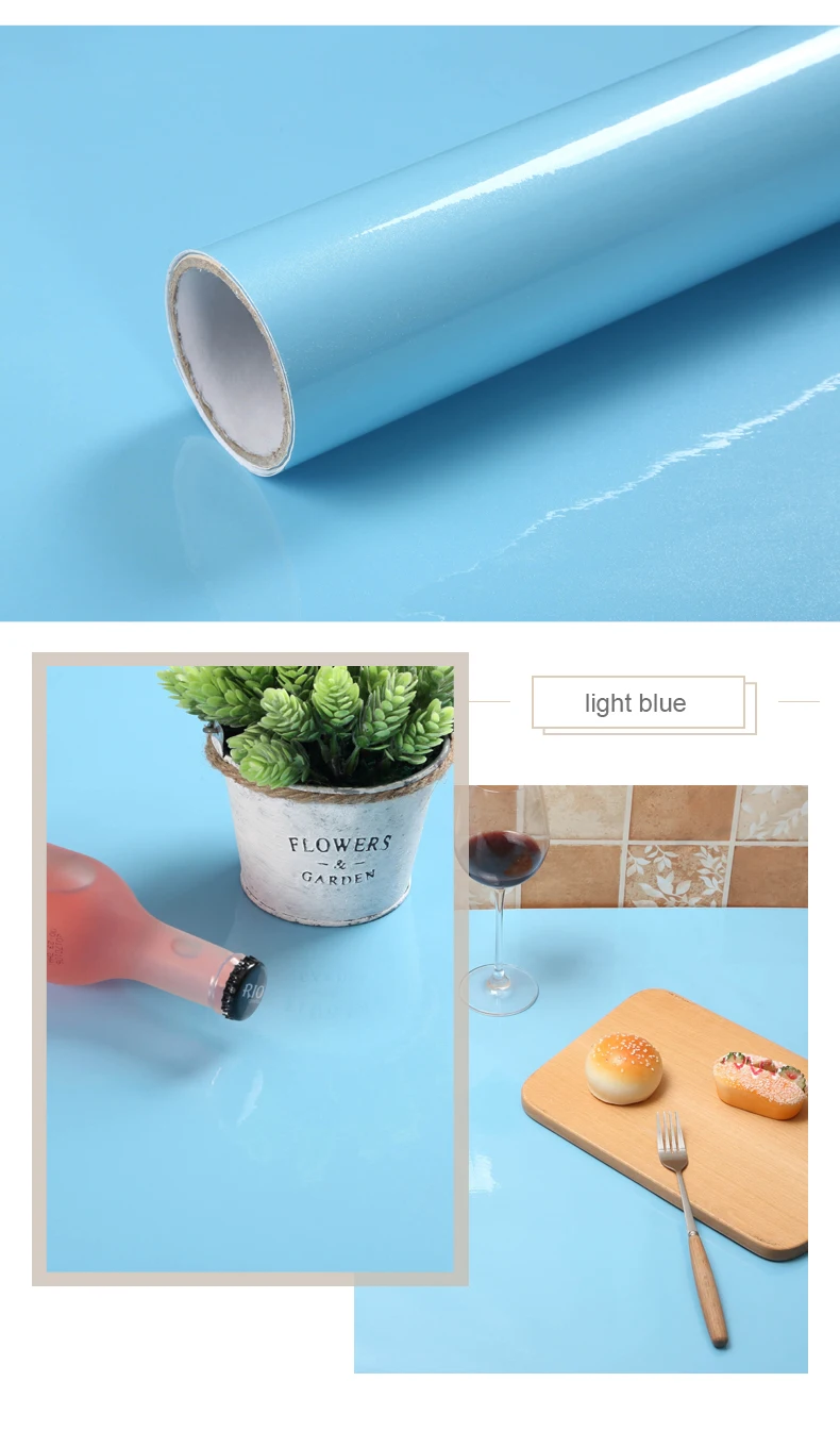 European Self Adhensive Wallpaper Paint Flash PVC Wallpapers Kitchen Cupboard Door Furniture DIY Stickers Vinyl Decorative Films