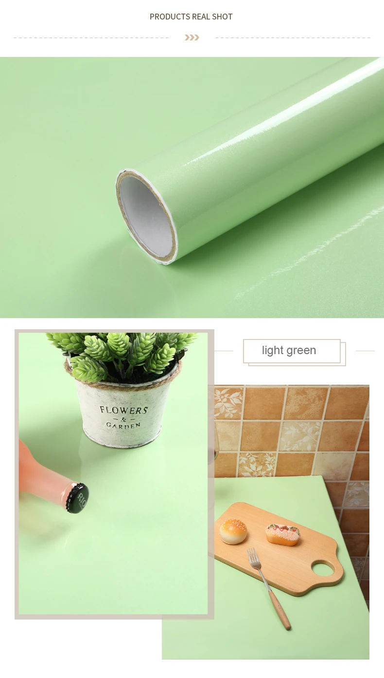 European Self Adhensive Wallpaper Paint Flash PVC Wallpapers Kitchen Cupboard Door Furniture DIY Stickers Vinyl Decorative Films