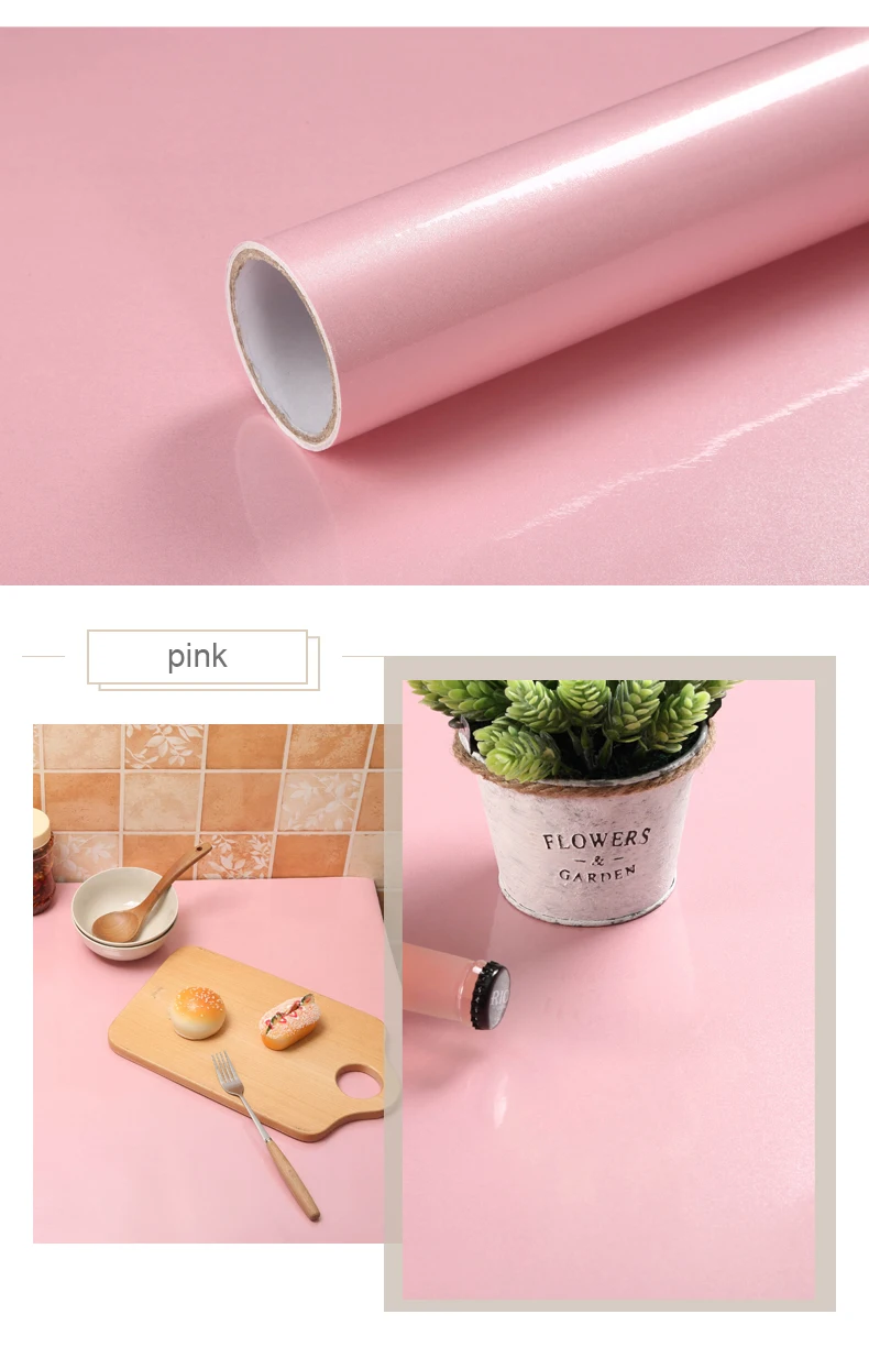 European Self Adhensive Wallpaper Paint Flash PVC Wallpapers Kitchen Cupboard Door Furniture DIY Stickers Vinyl Decorative Films