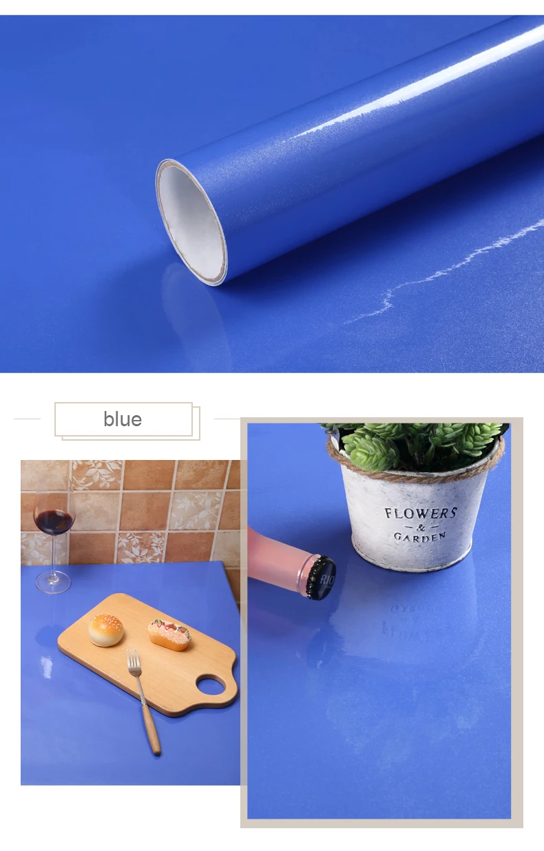 European Self Adhensive Wallpaper Paint Flash PVC Wallpapers Kitchen Cupboard Door Furniture DIY Stickers Vinyl Decorative Films