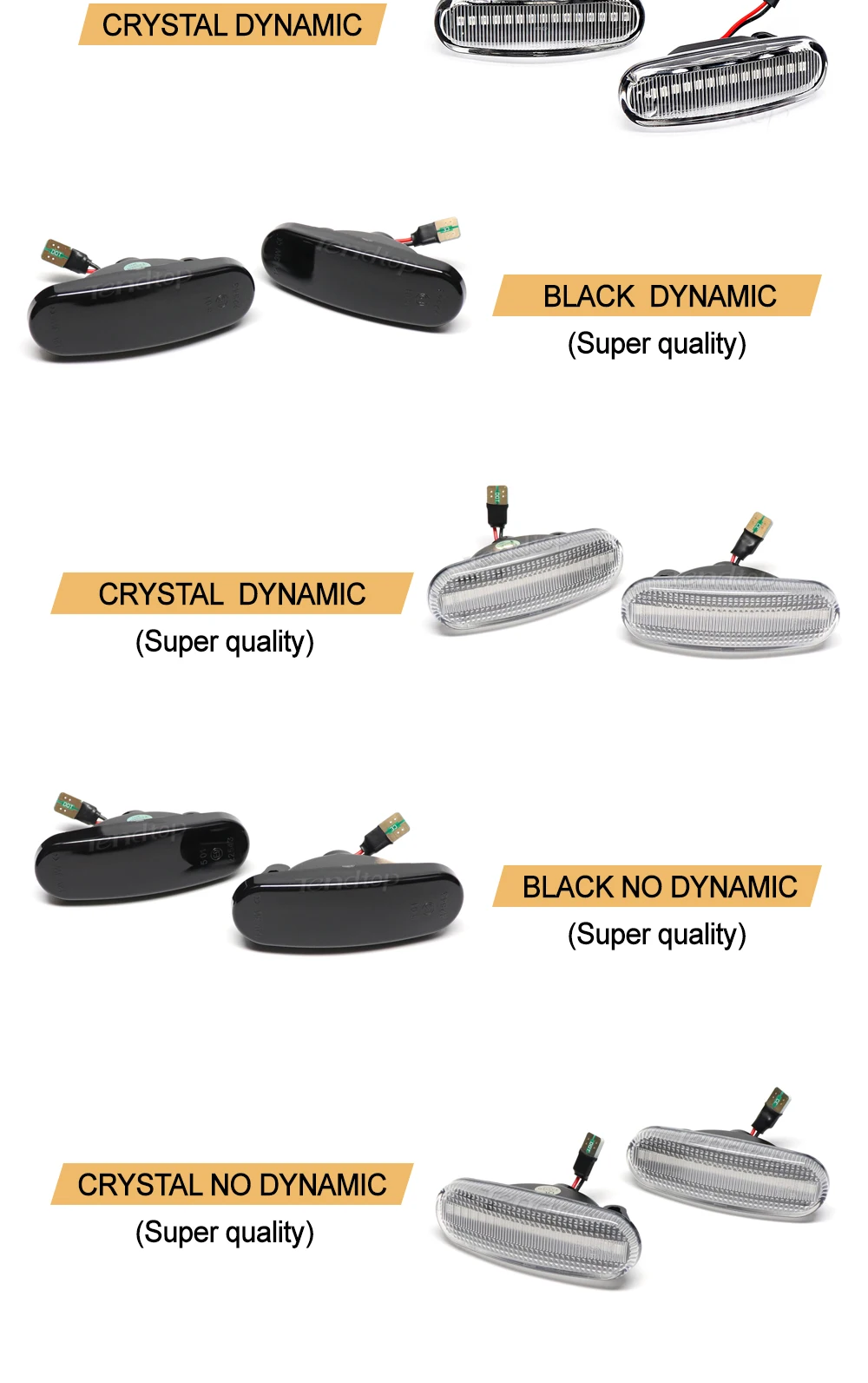 Car LED Dynamic Amber Side Marker Light Turn Signal Lamp For Fiat Panda Punto Evo Stilo Qubo Peugeot Citroen Lancia Musa(350)
