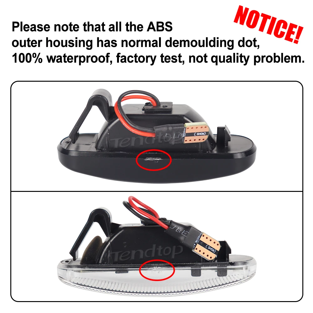 Car LED Dynamic Amber Side Marker Light Turn Signal Lamp For Fiat Panda Punto Evo Stilo Qubo Peugeot Citroen Lancia Musa(350)