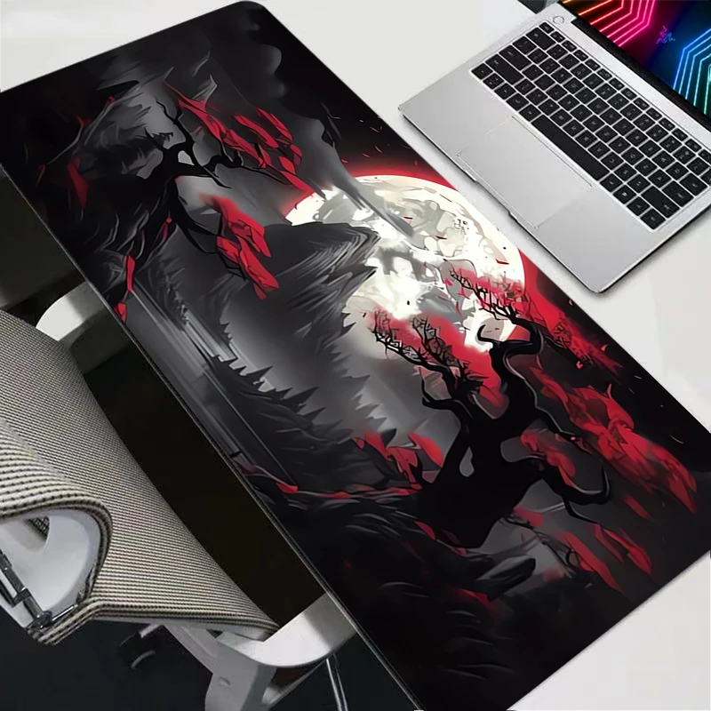 Mouse Pad Gaming Accessories Notbook Computer Speed Mini Pc Gamer Keyboard Desk Mat Landscape Red Moon Map Mousepad Large Gift