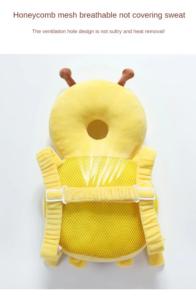 Baby Walking Headrest Baby Learning To Walk Anti Fall Pillow Breathable Head Protection Pad Bee Head Protection Anti Fall Hat