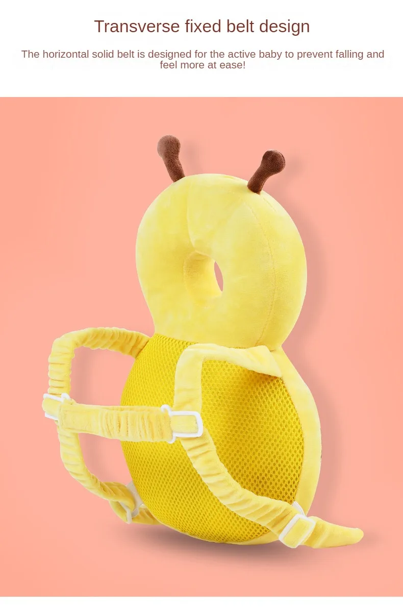 Baby Walking Headrest Baby Learning To Walk Anti Fall Pillow Breathable Head Protection Pad Bee Head Protection Anti Fall Hat