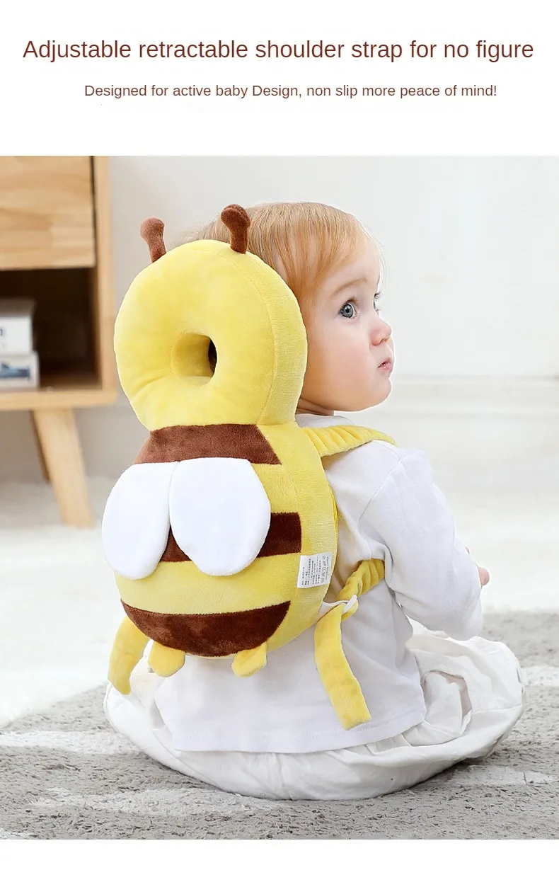 Baby Walking Headrest Baby Learning To Walk Anti Fall Pillow Breathable Head Protection Pad Bee Head Protection Anti Fall Hat