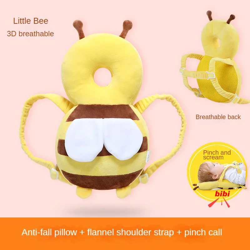 Baby Walking Headrest Baby Learning To Walk Anti Fall Pillow Breathable Head Protection Pad Bee Head Protection Anti Fall Hat