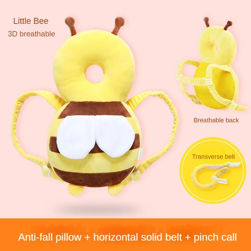 Baby Walking Headrest Baby Learning To Walk Anti Fall Pillow Breathable Head Protection Pad Bee Head Protection Anti Fall Hat