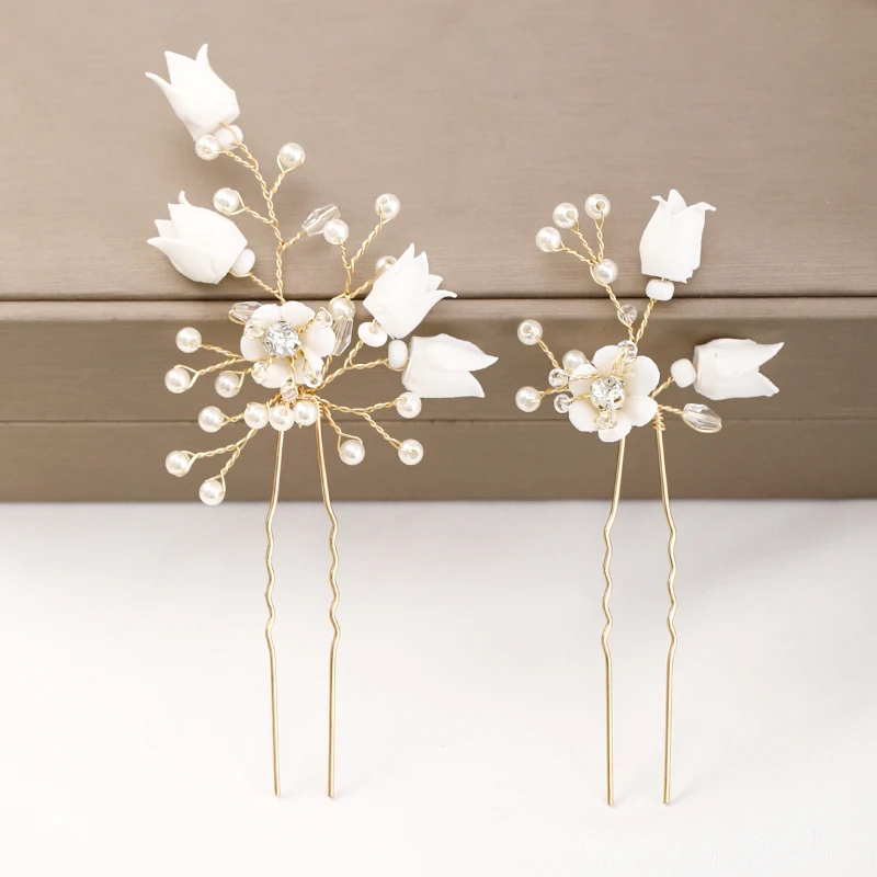 Wedding Hair Accessories crystal Headdress Jewellery Flower Hair Comb Headdress Hair Pins Bridal Hair Ornaments Female Tiaras