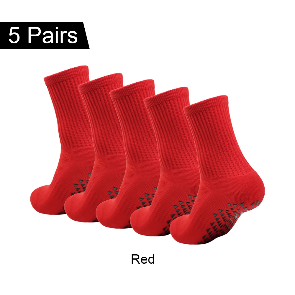 5 Pairs Tennis Socks Football Socks Sports Socks Dispensing Non-slip Rock Climbing Socks Breathable Basketball Socks