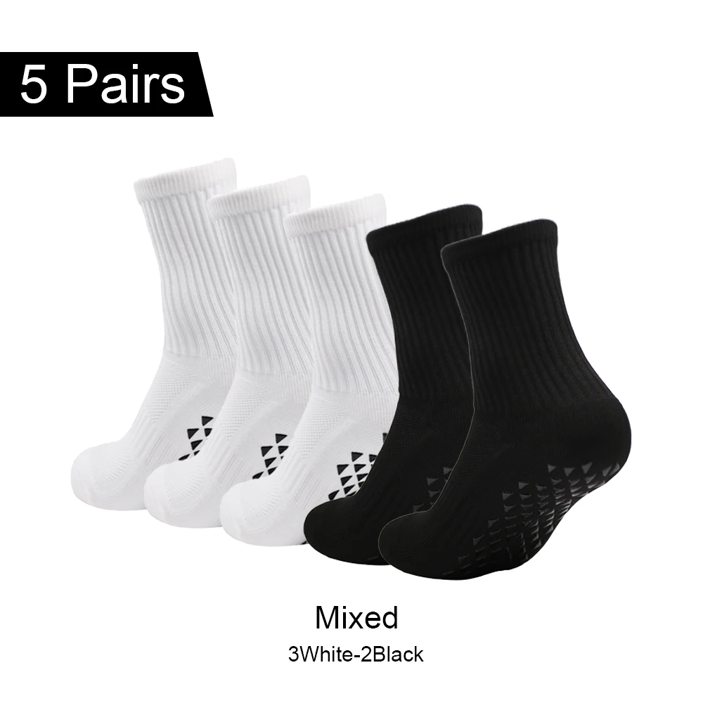 5 Pairs Tennis Socks Football Socks Sports Socks Dispensing Non-slip Rock Climbing Socks Breathable Basketball Socks