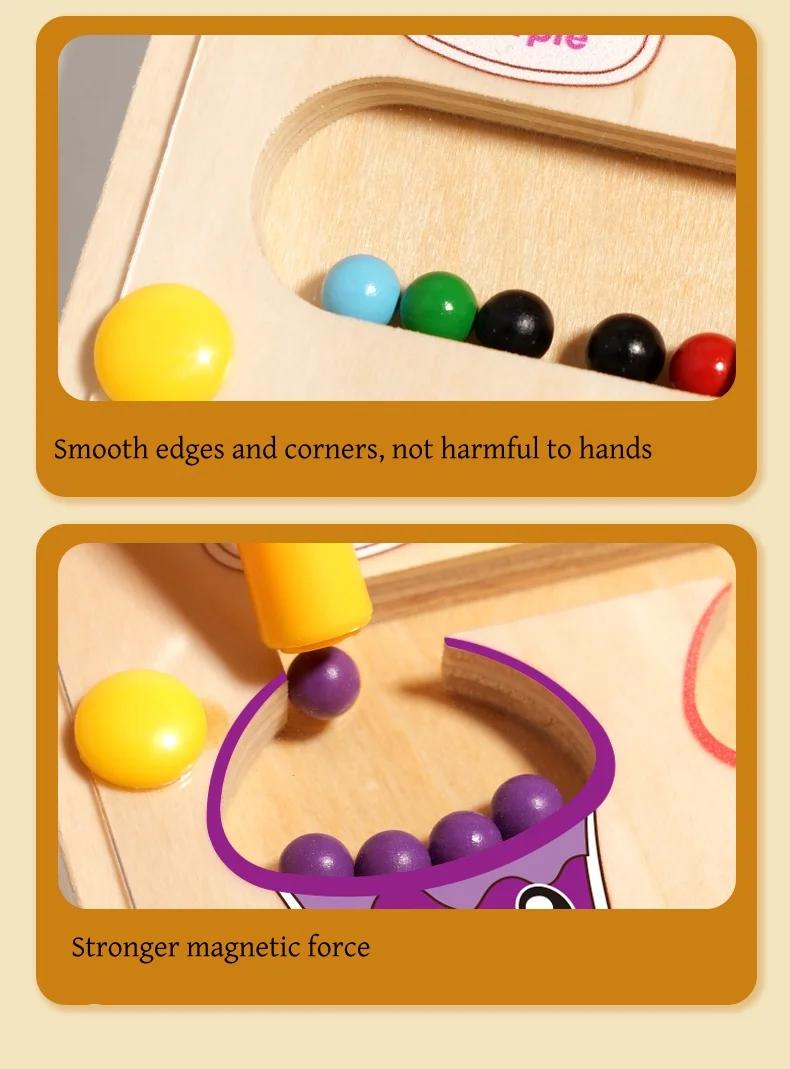 2 in 1 Magnetic Color Sorting Maze & Drawing Board Toddler Montessori Toys Number Matching Learning Counting Preschool Activity
