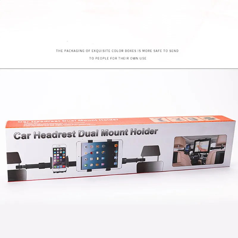 360° Car Phone Seat Holder Car Seat Back Rear Pillow Holder Rotating Stands Two-In-One At The Same Time Design For Tablet