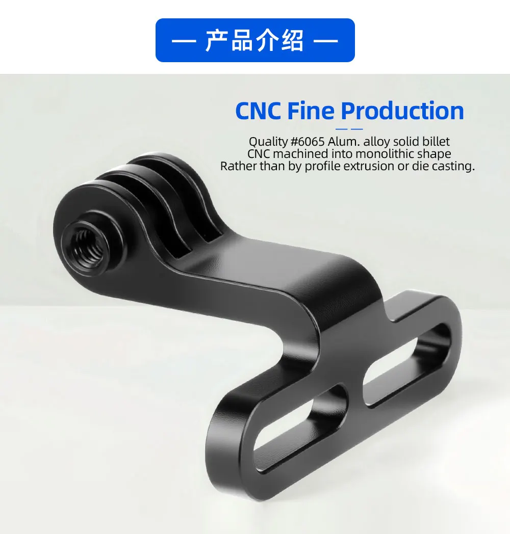Cycling Headlight Holder Stem Mount Adaptor for Bicycle Front Light Install Camera Stand Bracket Camera Type Connector