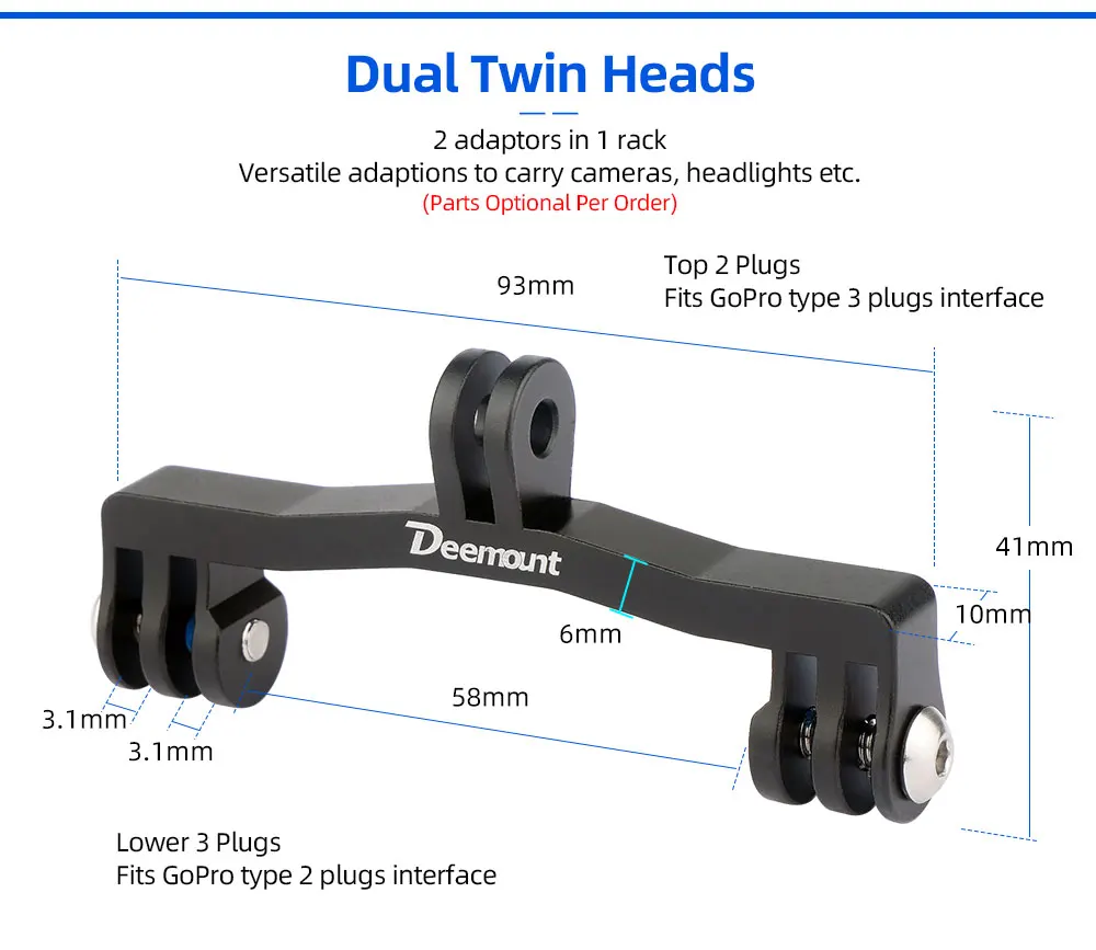 Cycling Headlight Holder Stem Mount Adaptor for Bicycle Front Light Install Camera Stand Bracket Camera Type Connector