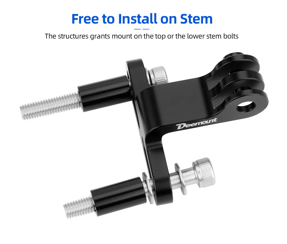 Cycling Headlight Holder Stem Mount Adaptor for Bicycle Front Light Install Camera Stand Bracket Camera Type Connector