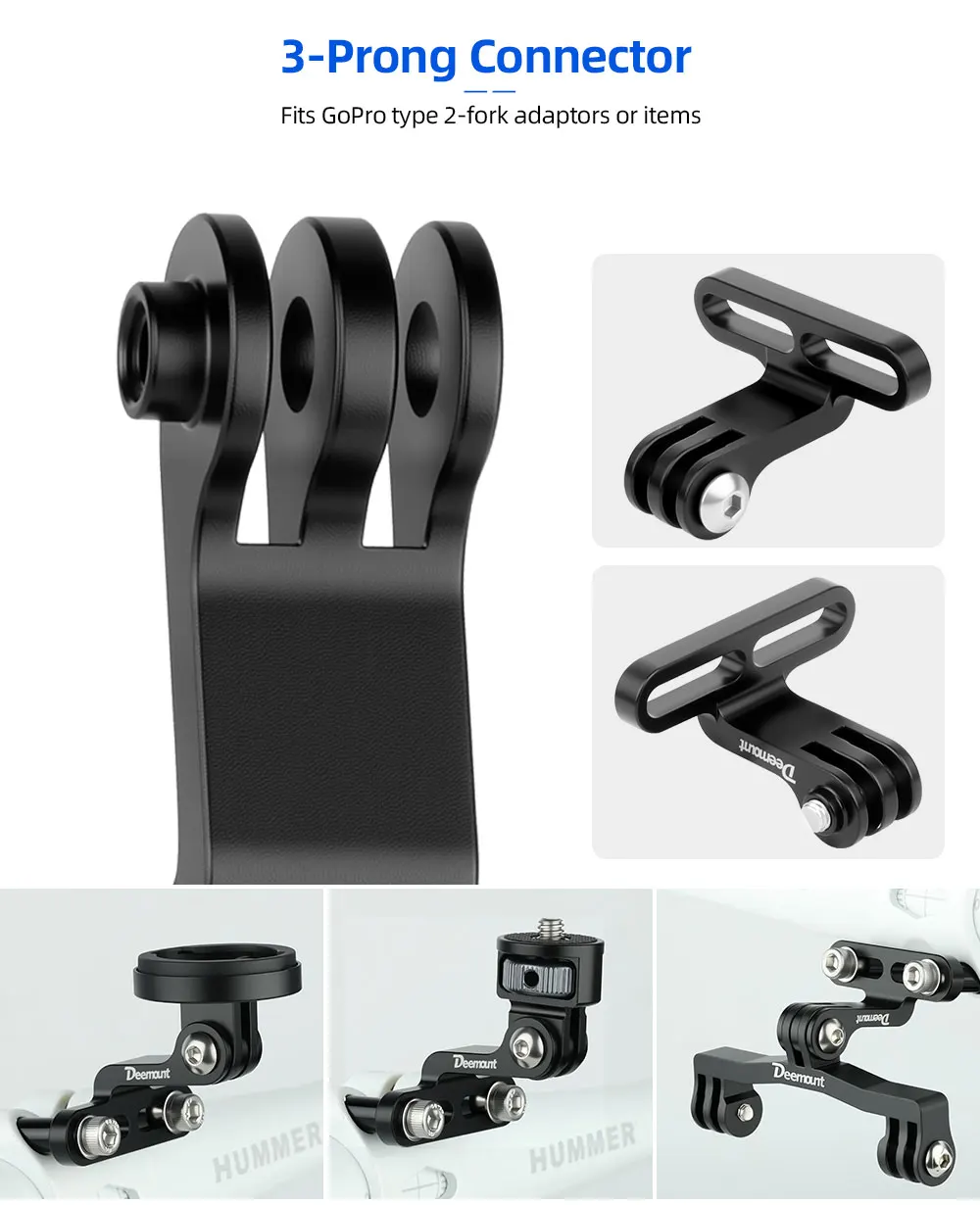 Cycling Headlight Holder Stem Mount Adaptor for Bicycle Front Light Install Camera Stand Bracket Camera Type Connector