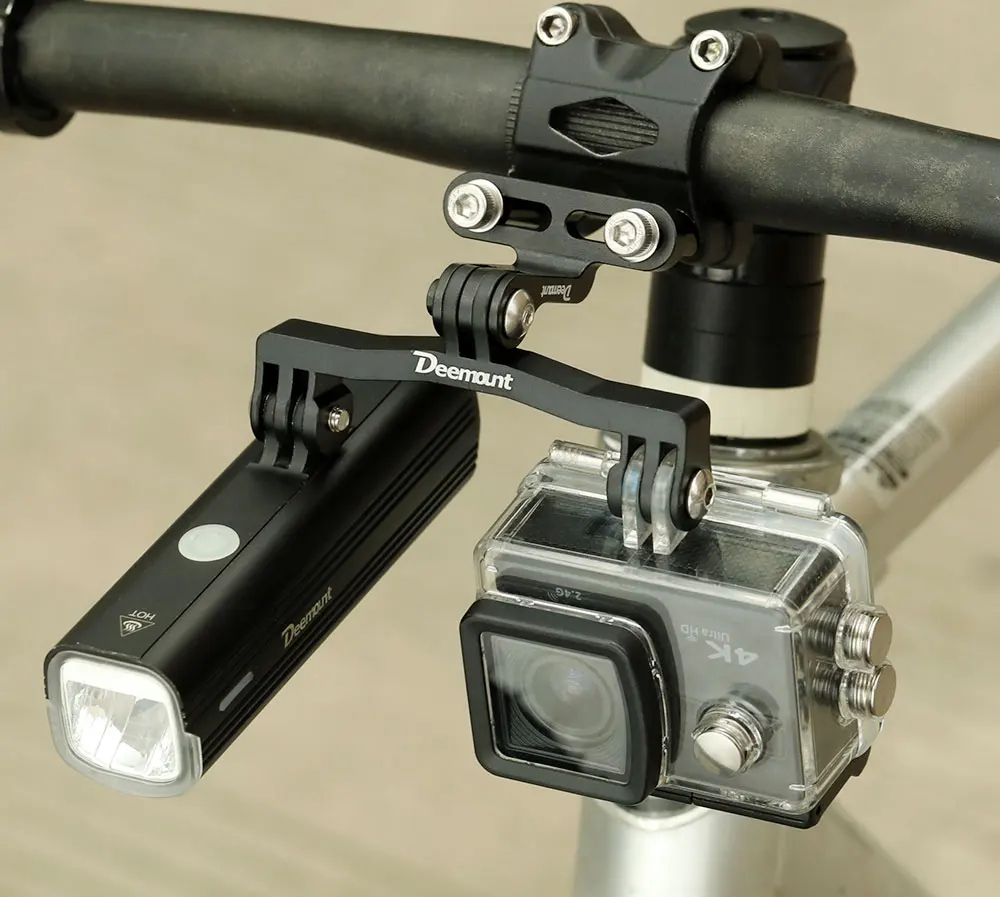 Cycling Headlight Holder Stem Mount Adaptor for Bicycle Front Light Install Camera Stand Bracket Camera Type Connector
