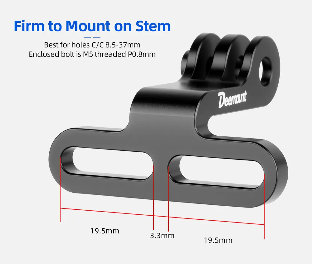 Cycling Headlight Holder Stem Mount Adaptor for Bicycle Front Light Install Camera Stand Bracket Camera Type Connector
