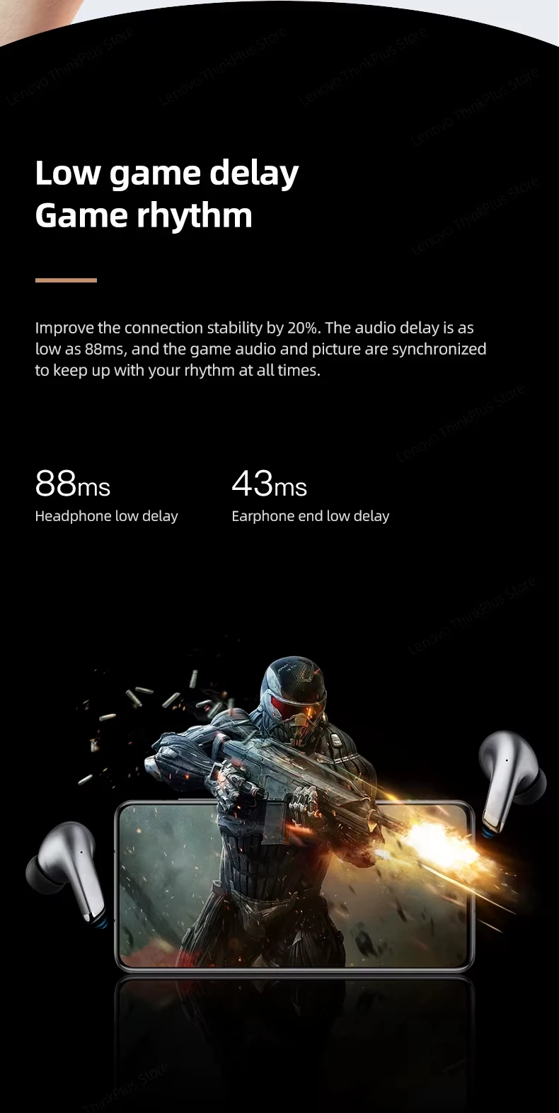 Choice Lenovo LP5 Wireless Bluetooth Earbuds HiFi Music Earphone with Mic Headphones Sports Waterproof Headset Business Type-c