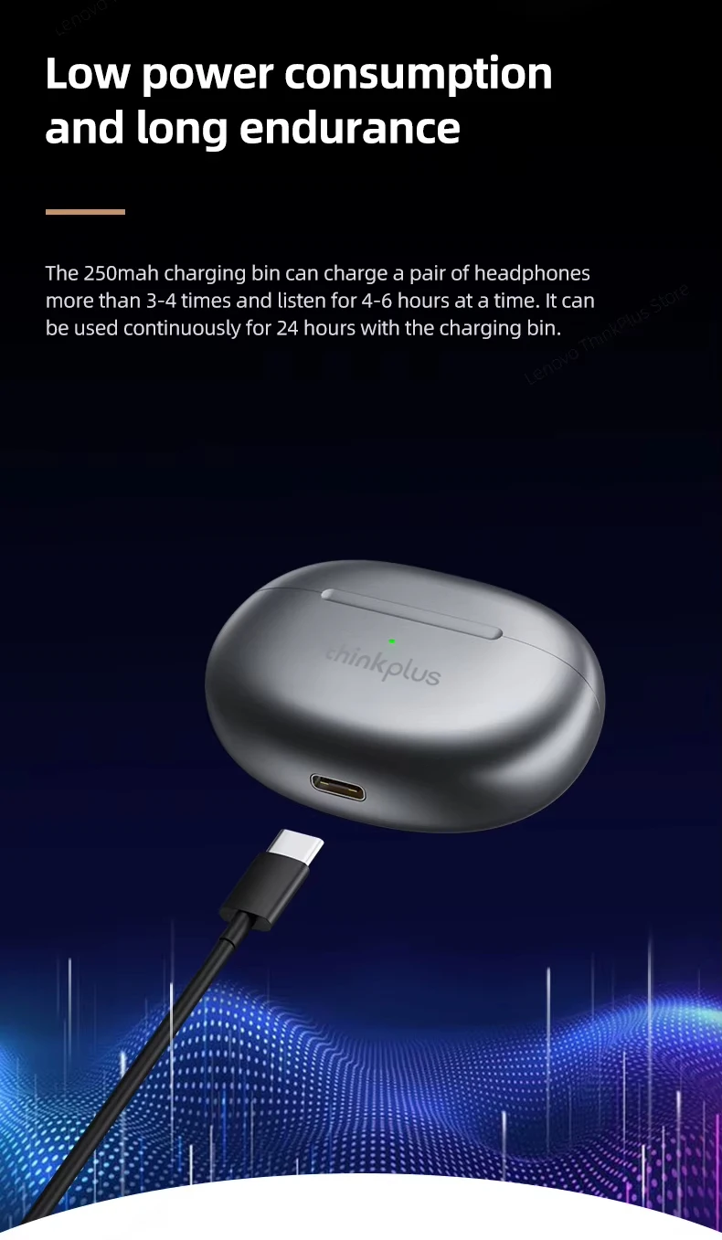 Choice Lenovo LP5 Wireless Bluetooth Earbuds HiFi Music Earphone with Mic Headphones Sports Waterproof Headset Business Type-c