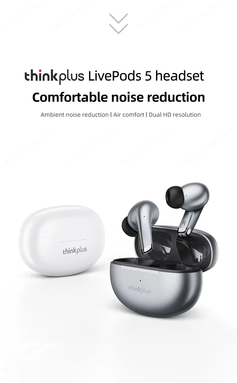 Choice Lenovo LP5 Wireless Bluetooth Earbuds HiFi Music Earphone with Mic Headphones Sports Waterproof Headset Business Type-c