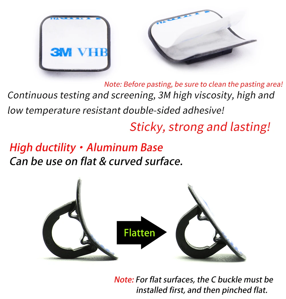 RISK Bicycle Cables Housing Bike Oil Tube Fixed Clips C Shape Shift Brake Guide Cable Tube Fixed Clamp Frame Buckle