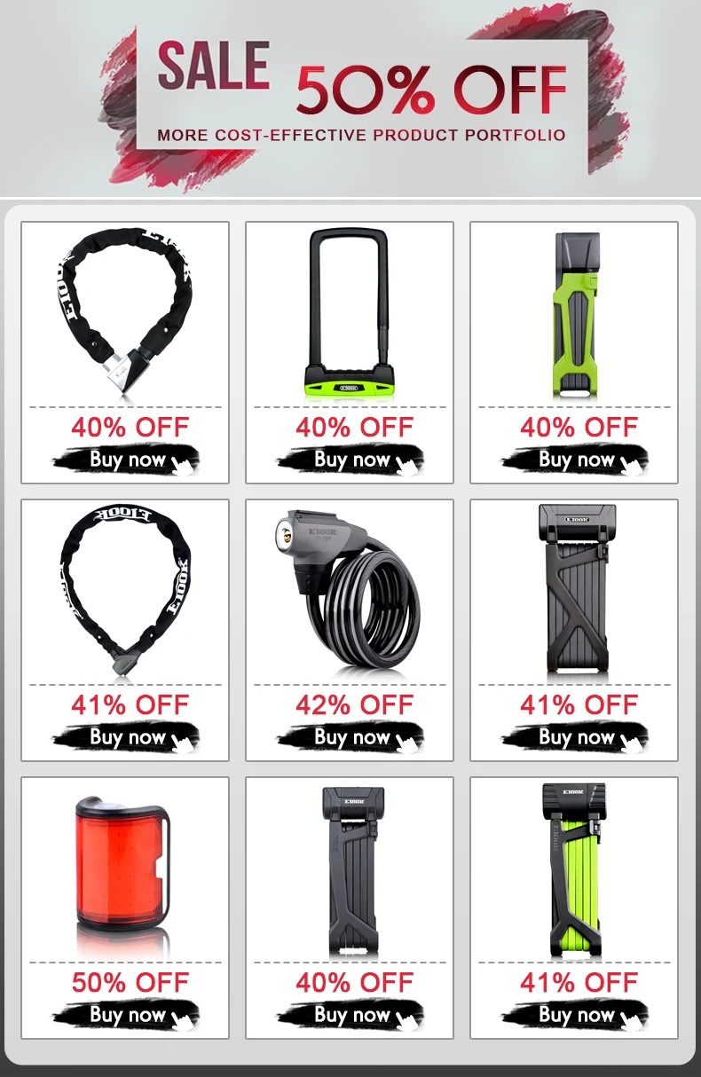 ETOOK Bicycle Lock MTB Road Bike Lock Anti Theft Heavy Duty Safety Anti-Theft Chain Lock for Motorcycle Scooter Bike Accessories