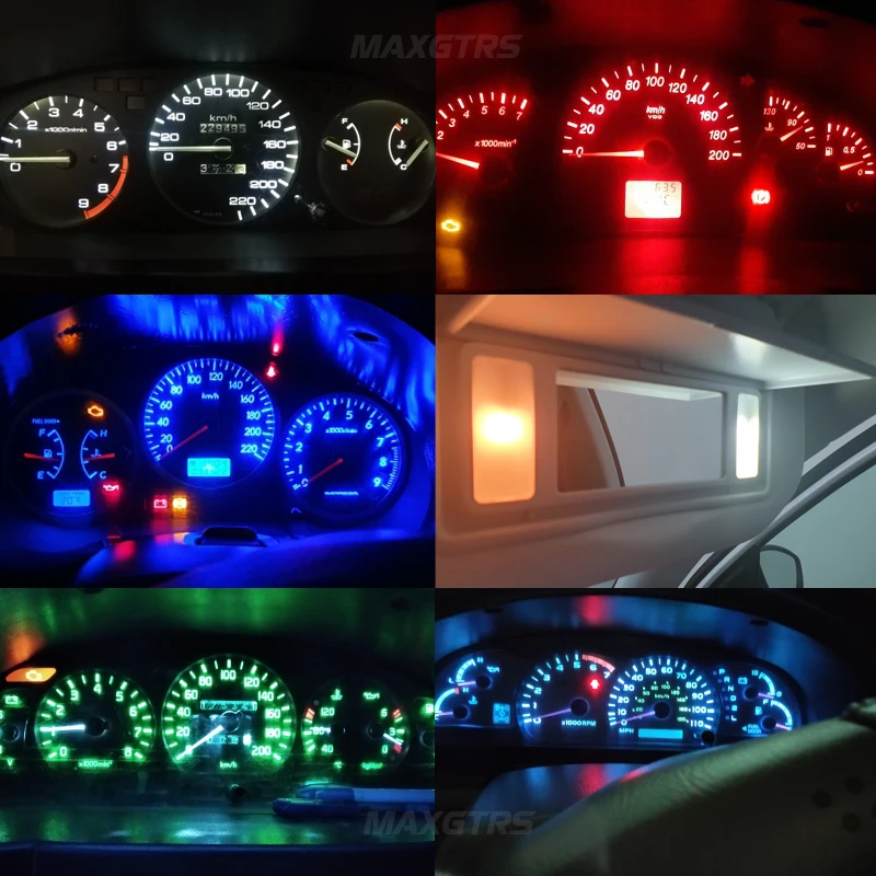 10Pcs T5 Led Bulb W3W W1.2W Led Canbus Car Interior Lights Dashboard Warming Indicator Wedge Auto Instrument Lamp 12V/24V