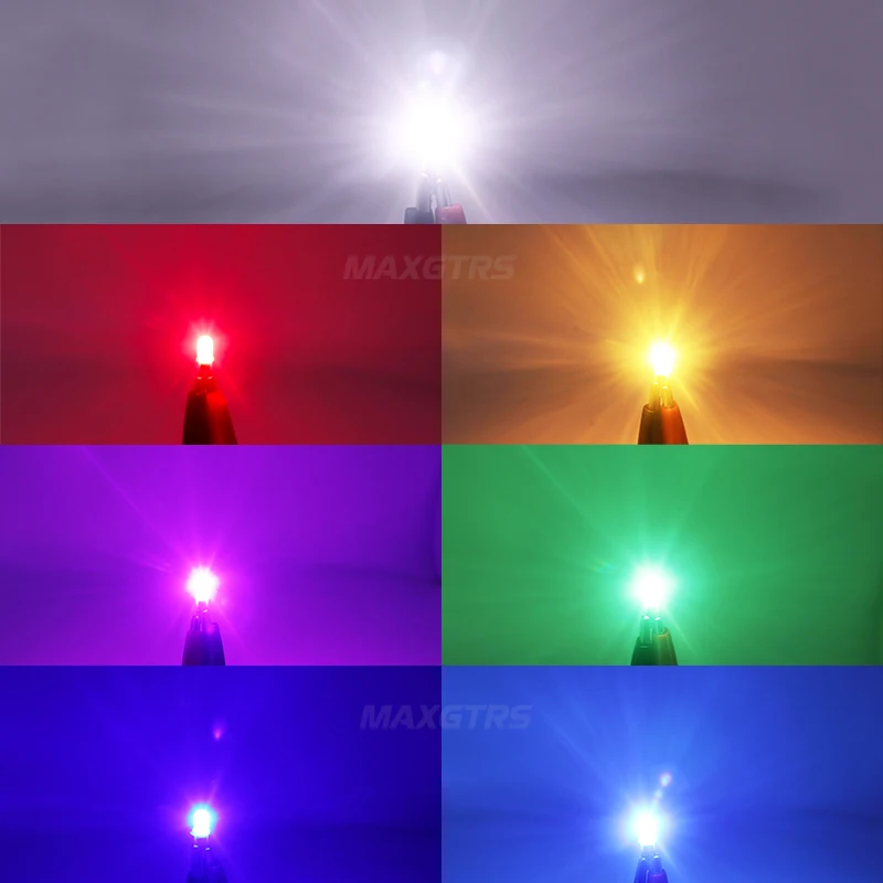 10Pcs T5 Led Bulb W3W W1.2W Led Canbus Car Interior Lights Dashboard Warming Indicator Wedge Auto Instrument Lamp 12V/24V