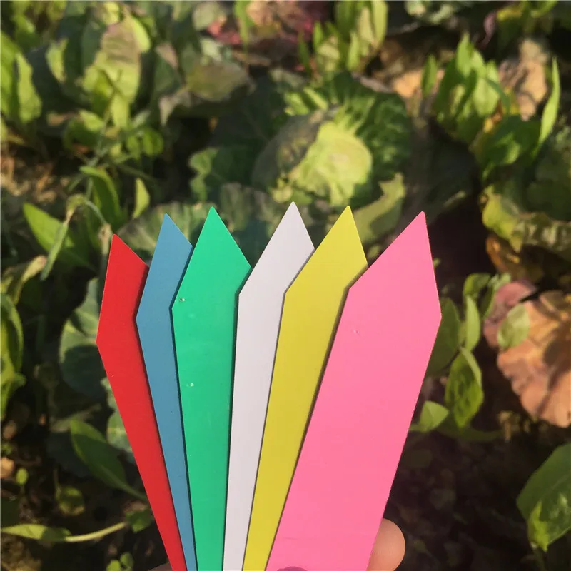 100pcs Garden Plant Labels PVC Plant Tags Nursery Markers Flower Pots Seedling Labels Tray Mark Tools Pot Waterproof Mix Colors