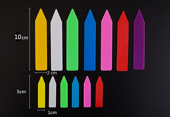 100pcs Garden Plant Labels PVC Plant Tags Nursery Markers Flower Pots Seedling Labels Tray Mark Tools Pot Waterproof Mix Colors