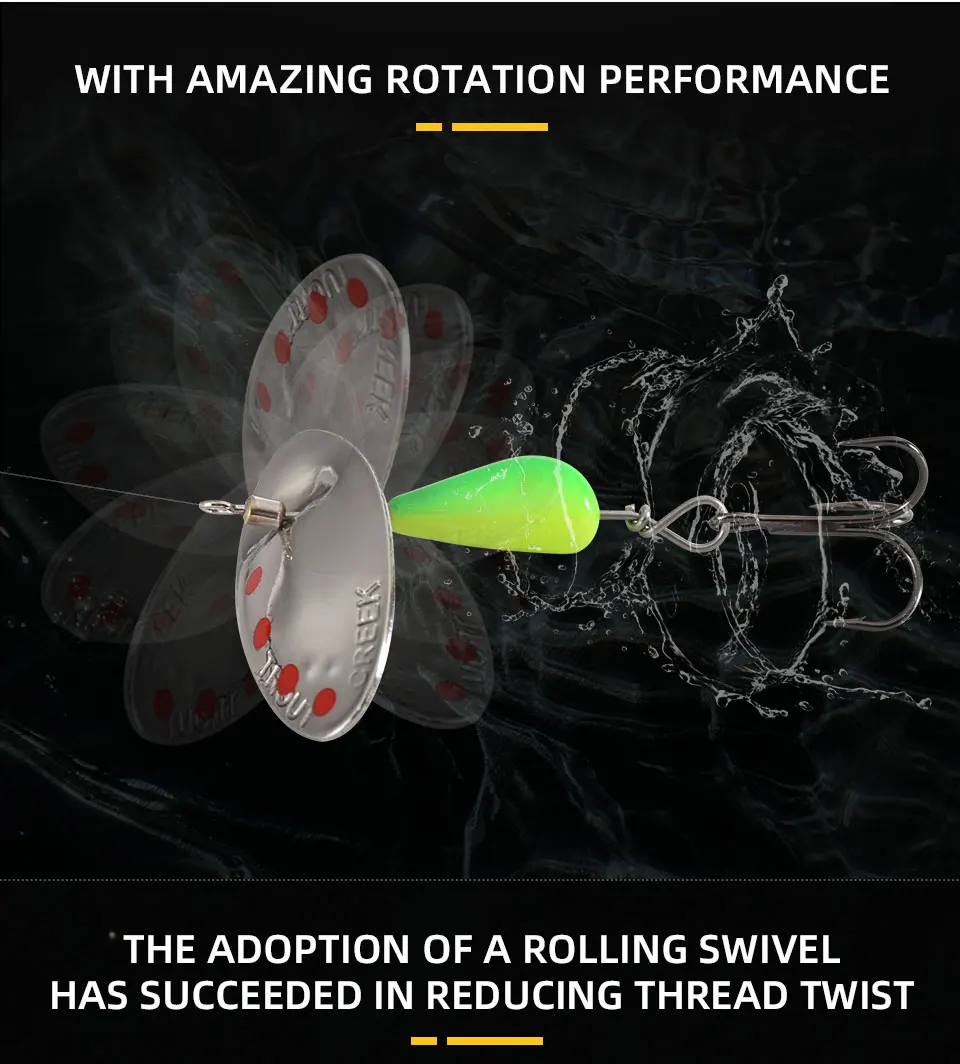 BLUX AR-S Blade Rotating Spinner 3.5g Metal Lure Brass Hard Artificial Spoon Bait Copper Freshwater Creek Trout Fishing Tackle