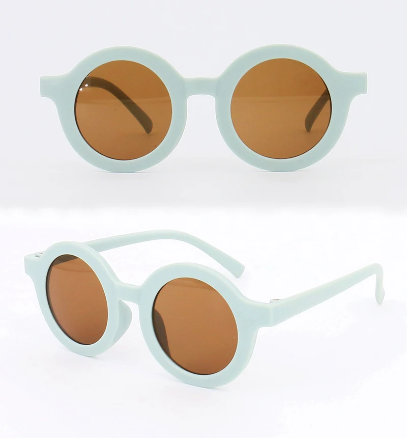 Baby Boys Girls Cute Cartoon Bear Shape Fashion Round Glasses Children Vintage Sunglasses UV Protection Classic Kids Eyewear