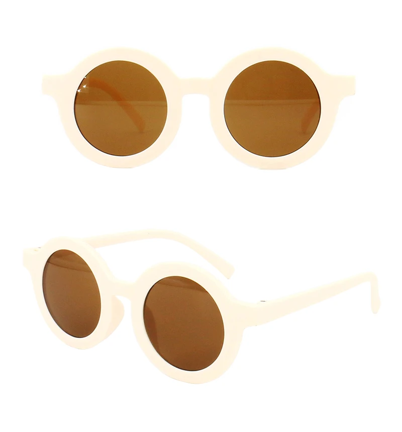 Baby Boys Girls Cute Cartoon Bear Shape Fashion Round Glasses Children Vintage Sunglasses UV Protection Classic Kids Eyewear