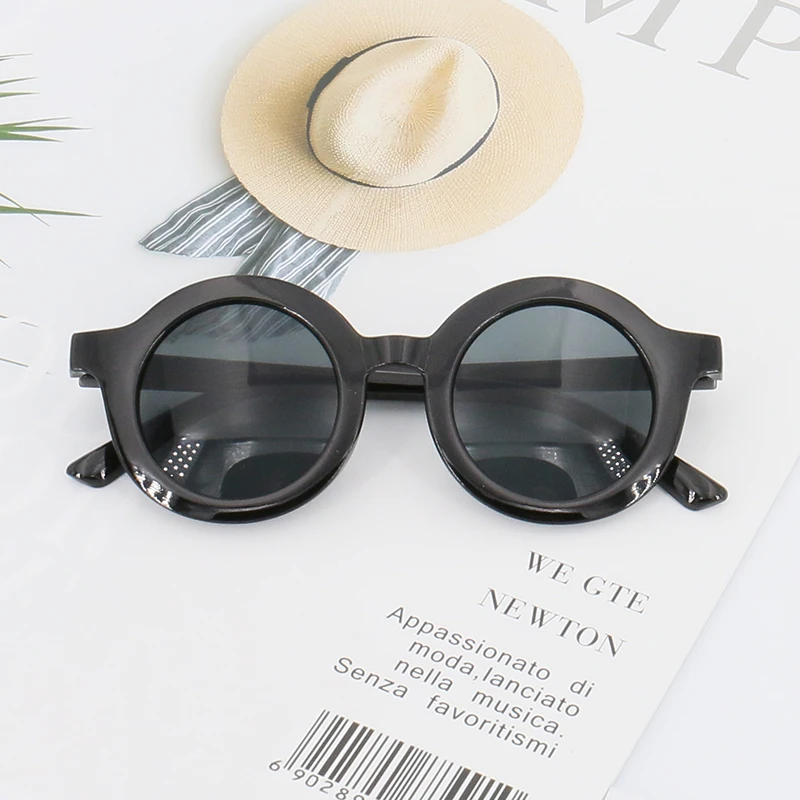 Baby Boys Girls Cute Cartoon Bear Shape Fashion Round Glasses Children Vintage Sunglasses UV Protection Classic Kids Eyewear