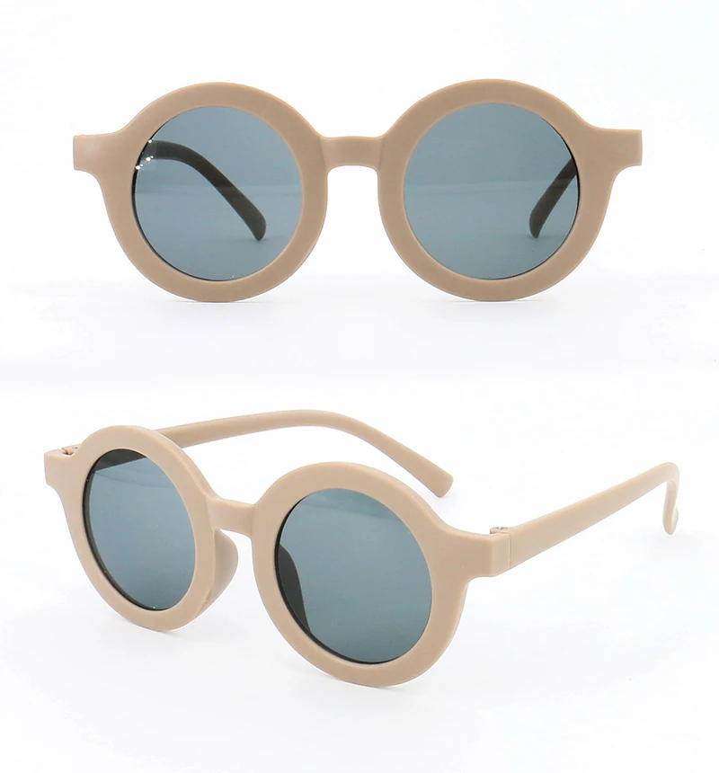 Baby Boys Girls Cute Cartoon Bear Shape Fashion Round Glasses Children Vintage Sunglasses UV Protection Classic Kids Eyewear