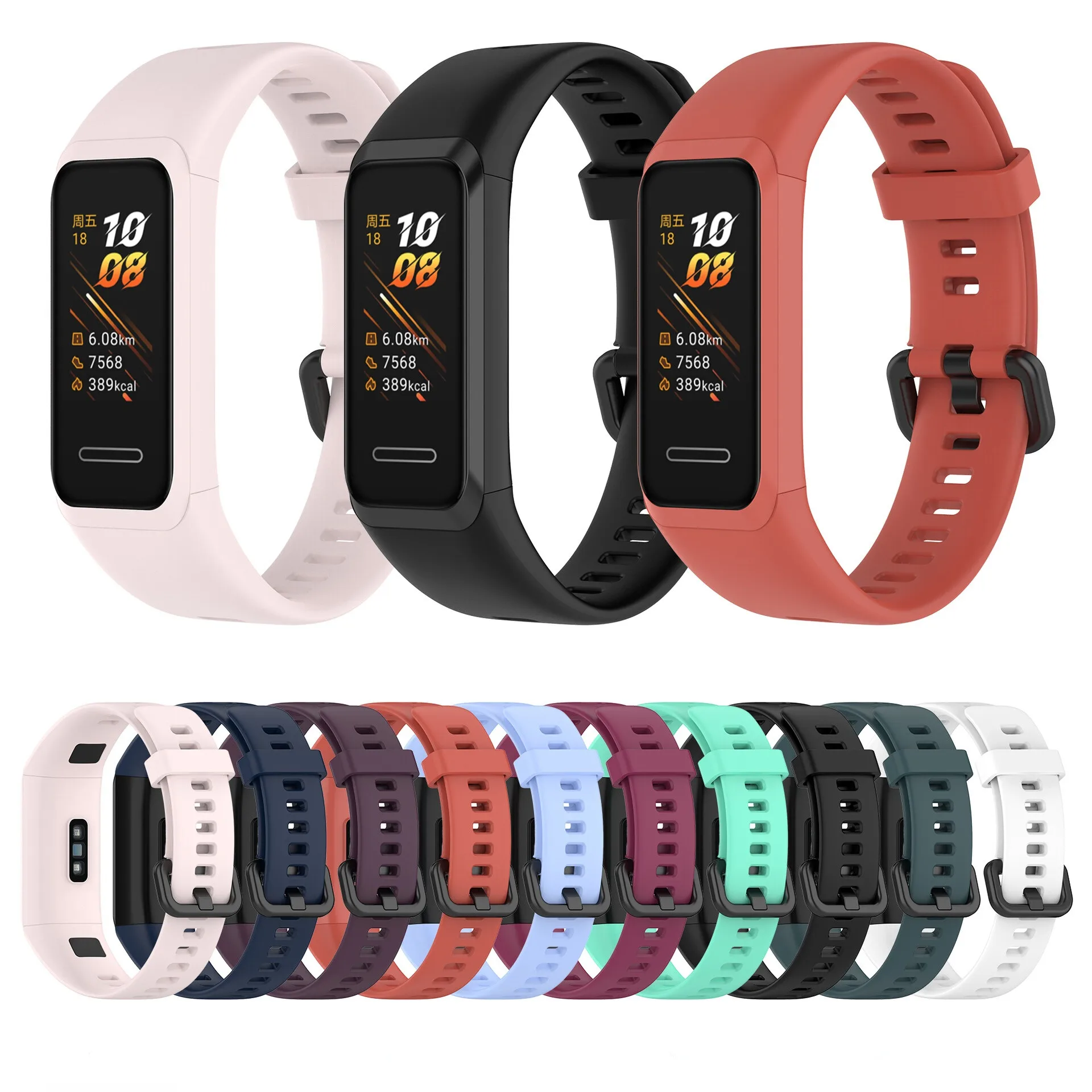 TPU Strap for Huawei Band 4 Watchband Band4 Huawei4 Straps Bracelet De Montre Correa De Reloj Pasek Do Zegarka Replacement Band