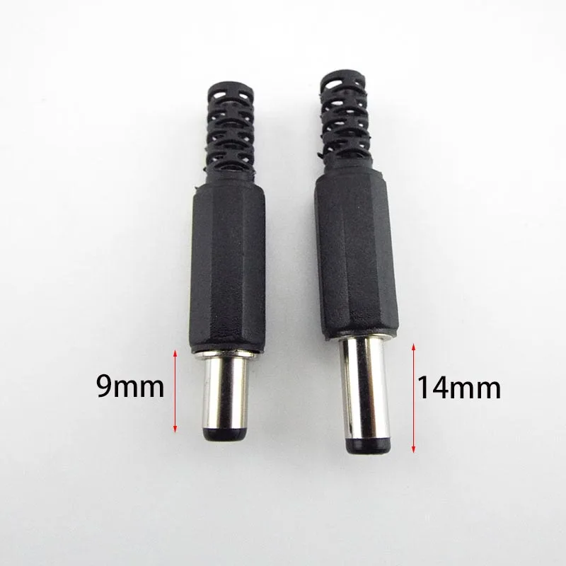 DC Female Male Power Supply Plug Connectors 5.5mm X 2.1mm 5.5x2.5mm Female Male Jack Socket Adapter Wire 5525 5521